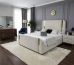 2026 Luxury Scarlett Bed with Gold Stripe - Image 2