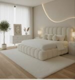 Cloud Teddy Bouclé Upholstered Bed Frame - Image 3